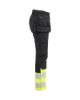 Afbeeldingen van BLÅKLÄDER Werkbroek met stretch dames 7030 zwart/High Vis geel D19