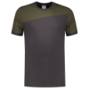 Afbeeldingen van TRICORP T-shirt bi-colour Naden 102006 donkergrijs/army 4XL