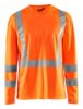 Afbeeldingen van BLÅKLÄDER T-shirt UV met lange mouwen 3383 High Vis oranje M