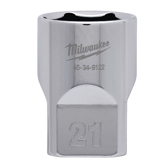 Afbeeldingen van MILWAUKEE Dop ½" metrisch FOUR FLAT 21MM