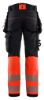 Afbeeldingen van BLÅKLÄDER Werkbroek met 4-weg stretch 1125 zwart/High Vis rood C62