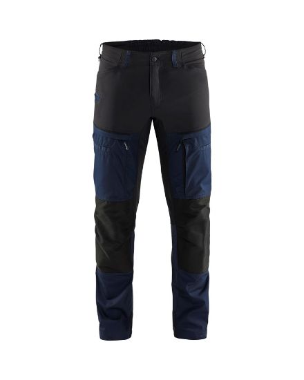 Afbeeldingen van BLÅKLÄDER Werkbroek service met stretch 1456 donker marineblauw/zwart D96