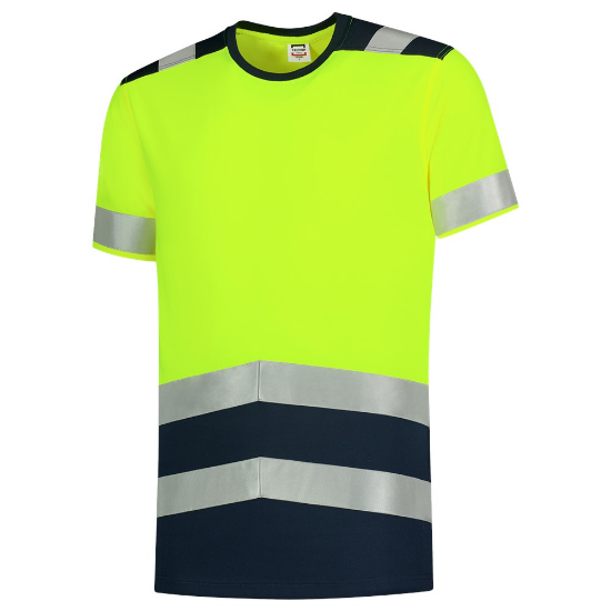 Afbeeldingen van TRICORP T-shirt High Vis bi-colour 103006 fluor geel/inkt 2XL