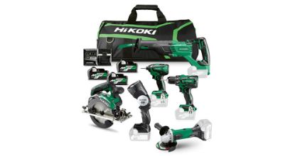 Afbeeldingen van HIKOKI Accu combo pack KC18H6A-MVA3, DS18DBSL + WH18DBSL + C18DBAL + G18DSL + CR18DBL + UB18DEL + 3x accu MV-A + UC18YSL3 in DRAAGTAS