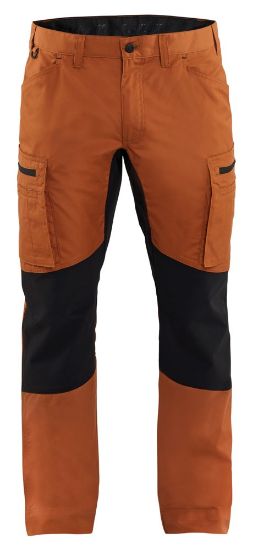 Afbeeldingen van BLÅKLÄDER Werkbroek service met stretch 1459 roest/zwart D96