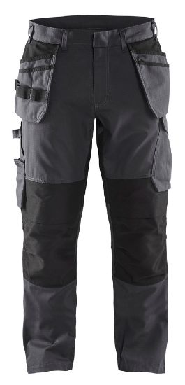 Afbeeldingen van BLÅKLÄDER Werkbroek service met stretch en spijkerzakken 1496 medium grijs/zwart D100