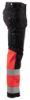 Afbeeldingen van BLÅKLÄDER Werkbroek met stretch 1558 zwart/High Vis rood D112