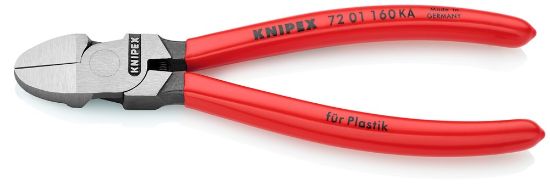 Afbeeldingen van KNIPEX Zijsnijtang kunststof 7201160KA 160MM