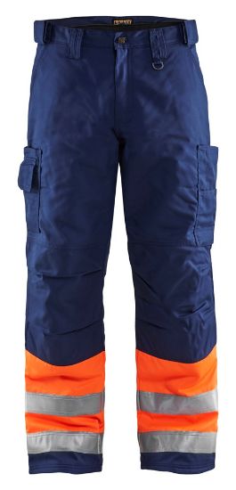 Afbeeldingen van BLÅKLÄDER Winterwerkbroek 1862 High Vis oranje/marineblauw D96