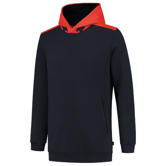 Afbeeldingen van TRICORP Sweater High Vis met capuchon 303005 inkt/fluor rood XL