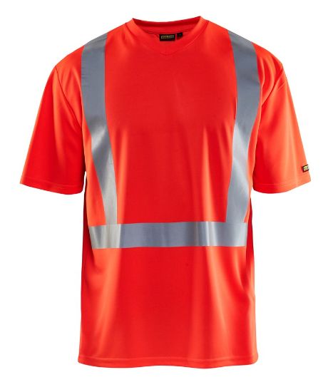 Afbeeldingen van BLÅKLÄDER T-shirt UV 3382 High Vis rood L
