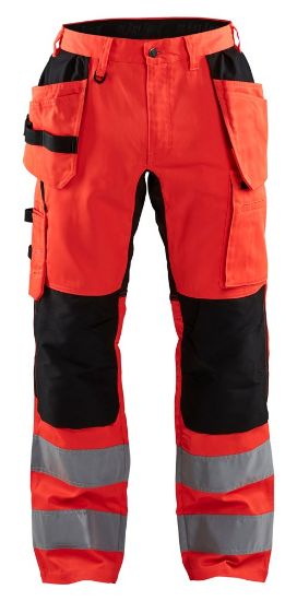 Afbeeldingen van BLÅKLÄDER Werkbroek met stretch 1552 High Vis rood/zwart D100