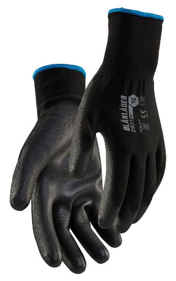 Afbeeldingen van BLÅKLÄDER Handschoen PU-gedipt 2901 zwart 6 12x