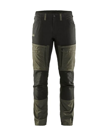 Afbeeldingen van BLÅKLÄDER Werkbroek service met stretch 1456 groen/zwart C150