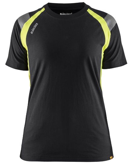 Afbeeldingen van BLÅKLÄDER T-shirt dames Visible 3402 zwart/High Vis geel M