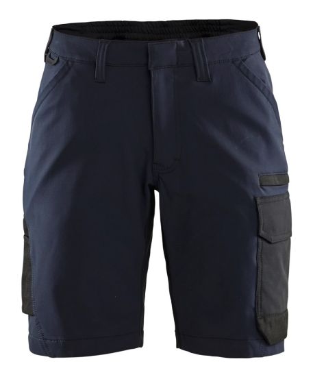 Afbeeldingen van BLÅKLÄDER Short service dames met 4-weg stretch 7123 donker marineblauw/zwart C50
