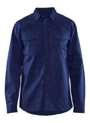 Afbeeldingen van BLÅKLÄDER Overhemd vlamvertragend 3226 marineblauw 2XL