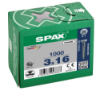 Afbeeldingen van SPAX Universele schroef verzonkenkop WIROX voldraad PZ1 3X16MM