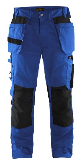 Afbeeldingen van BLÅKLÄDER Werkbroek met spijkerzakken 1555 korenblauw/zwart D84