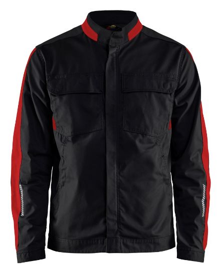 Afbeeldingen van BLÅKLÄDER Jack industrie met stretch 4444 zwart/rood XS