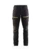Afbeeldingen van BLÅKLÄDER Werkbroek service dames met stretch 7166 zwart/High Vis geel C34