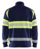 Afbeeldingen van BLÅKLÄDER Sweater met rits 3551 marineblauw/High Vis geel M
