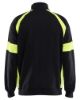 Afbeeldingen van BLÅKLÄDER Sweater Visible met rits 3567 zwart/High Vis geel L