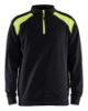 Afbeeldingen van BLÅKLÄDER Sweater bi-colour met halve rits 3353 zwart/High Vis geel L