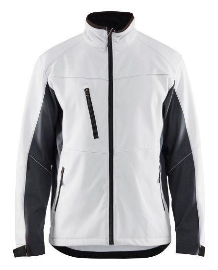 Afbeeldingen van BLÅKLÄDER Softshell jack 4950 wit/donkergrijs S