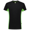 Afbeeldingen van TRICORP T-shirt bi-colour 102004 zwart/limoen M