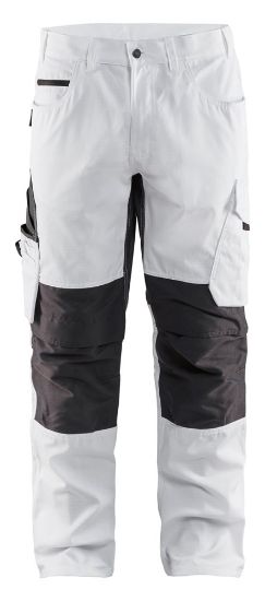 Afbeeldingen van BLÅKLÄDER Schilderswerkbroek met stretch 1095 wit/donkergrijs C50