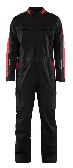Afbeeldingen van BLÅKLÄDER Overall industrie met stretch 6144 zwart/rood C44
