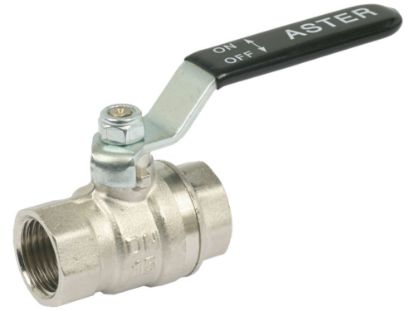 Afbeeldingen van Afsluitkraan ¼" binnendraad/binnendraad zwart 40bar