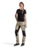 Afbeeldingen van BLÅKLÄDER Werkbroek service dames met stretch 7159 stone/zwart C40