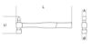 Afbeeldingen van BETA Penbankhamer houten steel 340g 1378 340