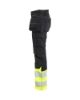 Afbeeldingen van BLÅKLÄDER Werkbroek met stretch dames 7030 zwart/High Vis geel D19