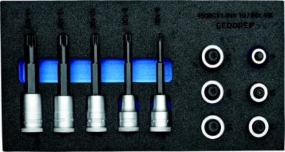 Afbeeldingen van GEDORE Schroevendraaierdopsleutelset ½" in 1/3 CT module 11x
