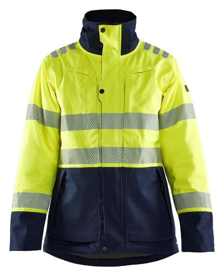 Afbeeldingen van BLÅKLÄDER Winterjas Multinorm dames 4917 High Vis geel/marineblauw XS