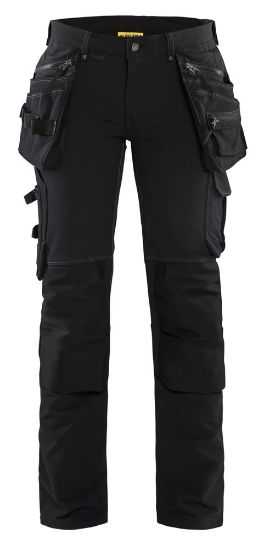 Afbeeldingen van BLÅKLÄDER Werkbroek dames met 4-weg stretch X1900 7198 zwart D24