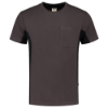 Afbeeldingen van TRICORP T-shirt bi-colour met borstzak 102002 donkergrijs/zwart 2XL