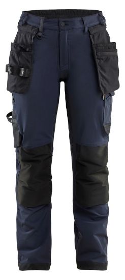 Afbeeldingen van BLÅKLÄDER Werkbroek dames met 4-weg stretch 7121 donker marineblauw/zwart D22