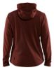 Afbeeldingen van BLÅKLÄDER Hoodie dames met hele rits 3542 gebrand rood/zwart L