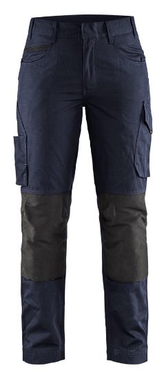 Afbeeldingen van BLÅKLÄDER Werkbroek service dames met stretch 7195 donker marineblauw/zwart D21