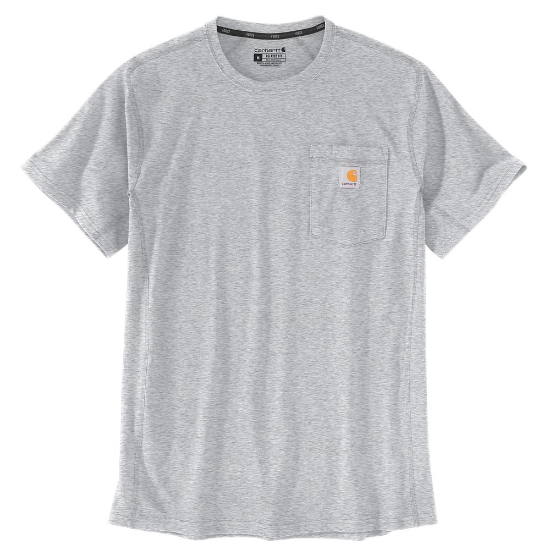 Afbeeldingen van CARHARTT T-shirt Force Flex Pocket 104616 heather grey L