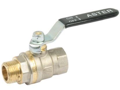 Afbeeldingen van Afsluitkraan ¼" buitendraad/binnendraad zwart 40bar