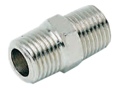 Afbeeldingen van Draadfitting R⅛"XR⅛" buitendraad/buitendraad