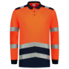 Afbeeldingen van TRICORP Poloshirt High Vis bi-colour met lange mouwen 203008 fluor oranje/inkt 6XL