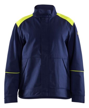 Afbeeldingen van BLÅKLÄDER Lasjack 4801 marineblauw/High Vis geel 2XL