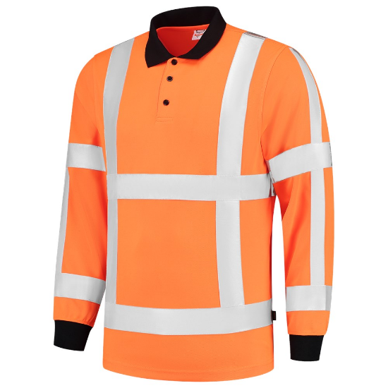 Afbeeldingen van TRICORP Poloshirt RWS Birdseye met lange mouwen 203005 fluor oranje 8XL