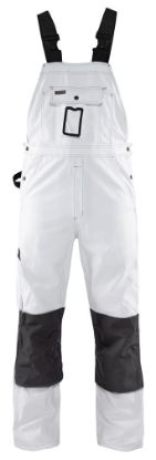 Afbeeldingen van BLÅKLÄDER Bretelbroek 2611 wit/donkergrijs C146